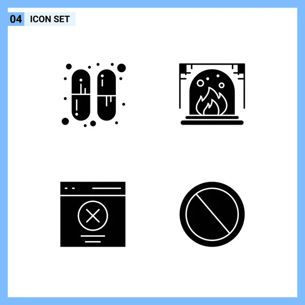 Conjunto Iconos Creativos Universales Simplemente Vector Ilustraciones Para Aplicaciones Web — Vector de stock