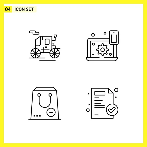 Set Universal Creative Icons Simply Vector Illustrations Web Mobile Apps — Stock Vector