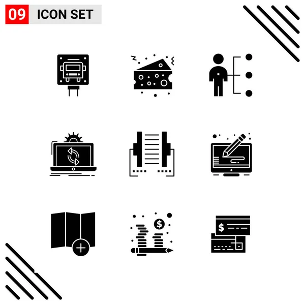 Conjunto Iconos Creativos Universales Simplemente Vector Ilustraciones Para Aplicaciones Web — Archivo Imágenes Vectoriales