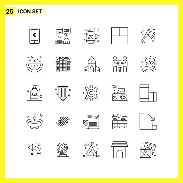 Set Universal Creative Icons Simply Vector Illustrations Web Mobile Apps — Stock Vector