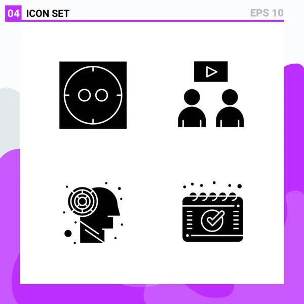 Set Universal Creative Icons Simply Vector Illustrations Web Mobile Apps — Stock Vector