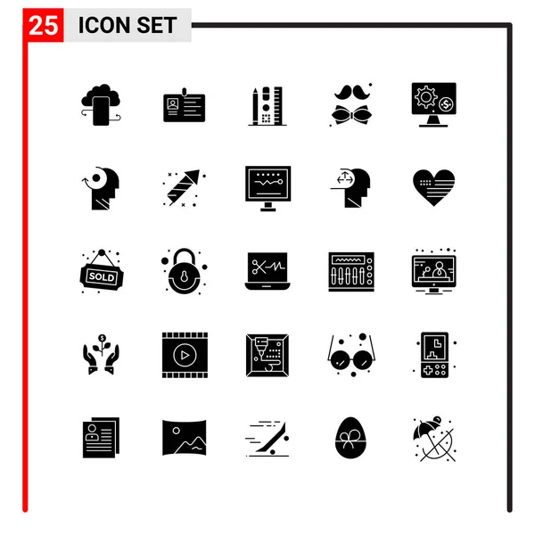 Set Dari Ikon Kreatif Universal Cukup Ilustrasi Vektor Untuk Aplikasi - Stok Vektor