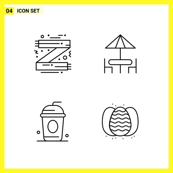 Conjunto Iconos Creativos Universales Simplemente Vector Ilustraciones Para Aplicaciones Web — Archivo Imágenes Vectoriales