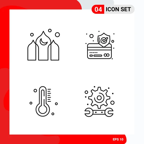 Conjunto Iconos Creativos Universales Simplemente Vector Ilustraciones Para Aplicaciones Web — Vector de stock