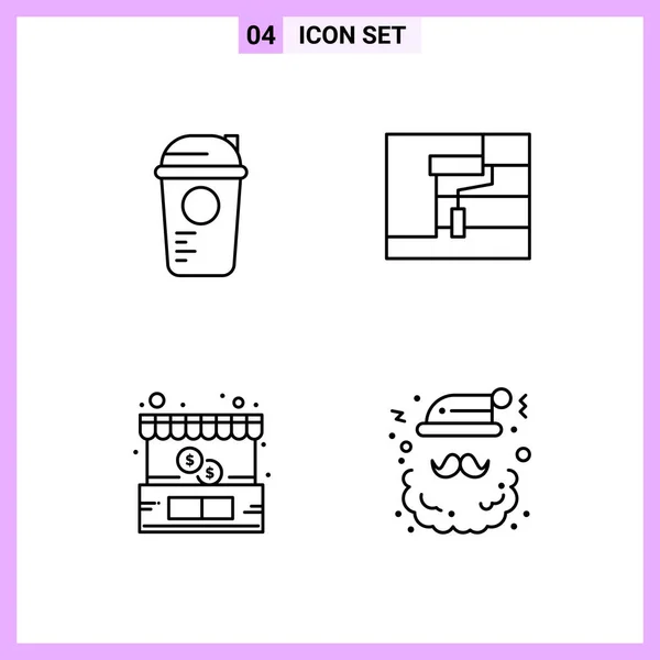 Conjunto Iconos Creativos Universales Simplemente Vector Ilustraciones Para Aplicaciones Web — Vector de stock