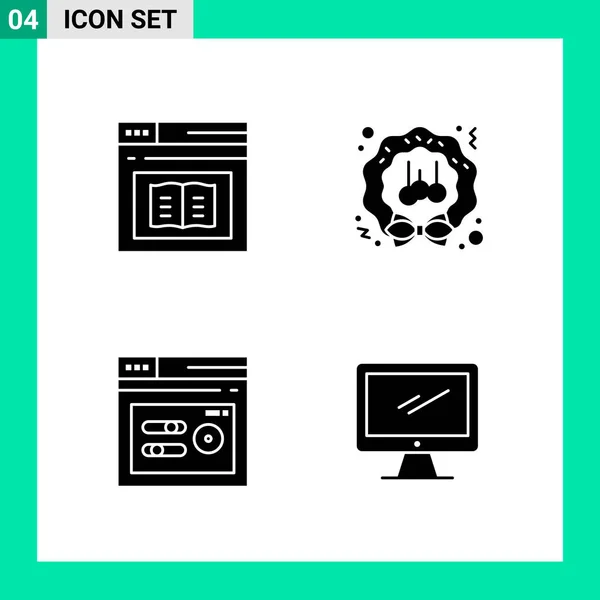 Conjunto Iconos Creativos Universales Simplemente Vector Ilustraciones Para Aplicaciones Web — Archivo Imágenes Vectoriales