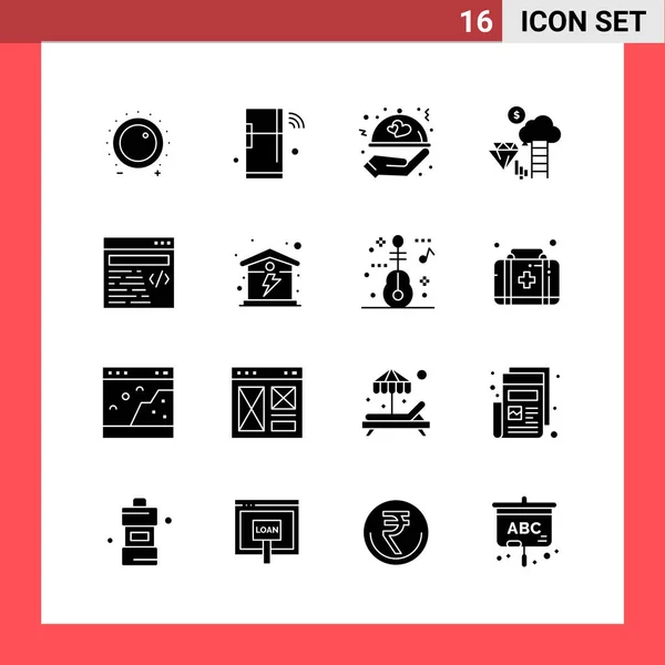 Conjunto Iconos Creativos Universales Simplemente Vector Ilustraciones Para Aplicaciones Web — Vector de stock