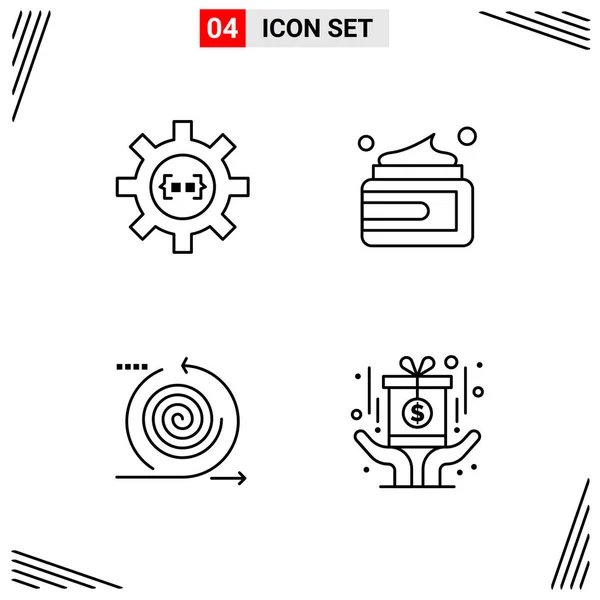 Conjunto Iconos Creativos Universales Simplemente Vector Ilustraciones Para Aplicaciones Web — Archivo Imágenes Vectoriales