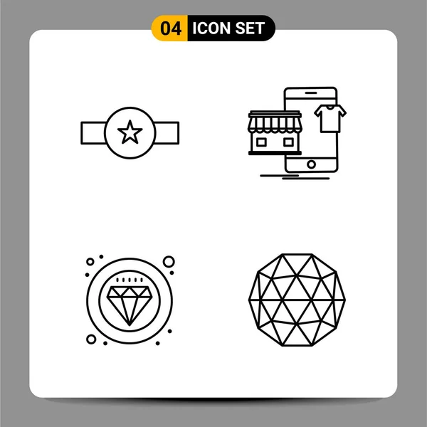 Conjunto Iconos Creativos Universales Simplemente Vector Ilustraciones Para Aplicaciones Web — Archivo Imágenes Vectoriales