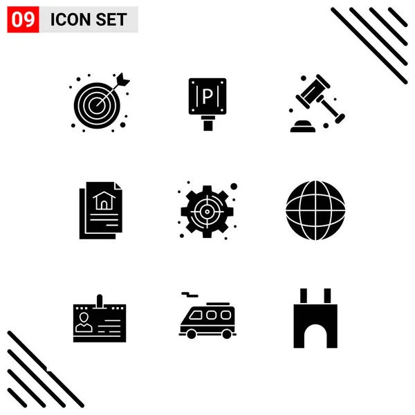 Conjunto Iconos Creativos Universales Simplemente Vector Ilustraciones Para Aplicaciones Web — Vector de stock