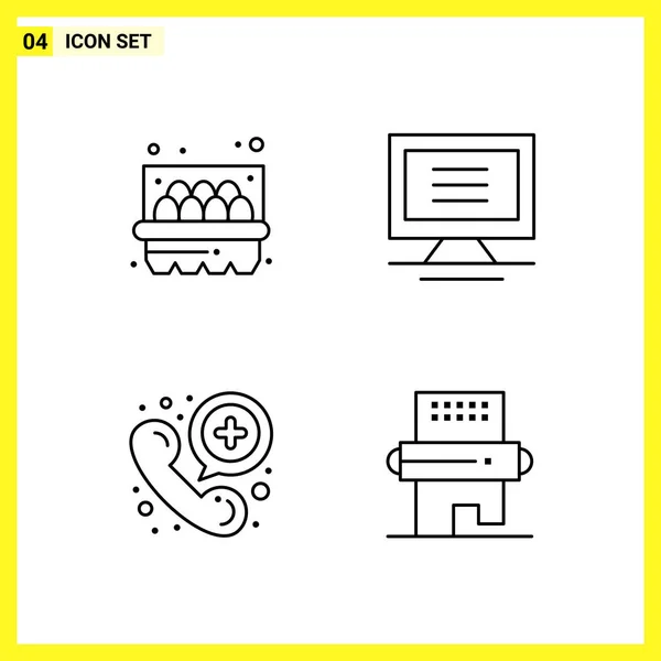 Conjunto Iconos Creativos Universales Simplemente Vector Ilustraciones Para Aplicaciones Web — Vector de stock