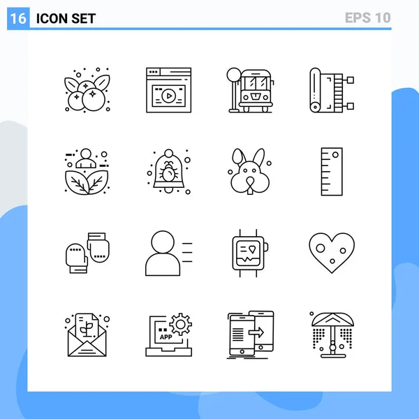 Conjunto Iconos Creativos Universales Simplemente Vector Ilustraciones Para Aplicaciones Web — Archivo Imágenes Vectoriales