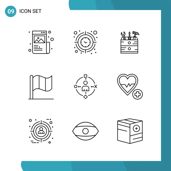 Set Universal Creative Icons Simply Vector Illustrations Web Mobile Apps — Stock Vector