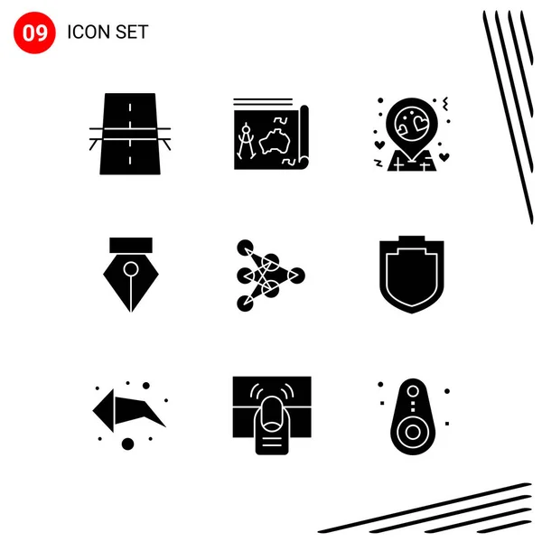 Conjunto Iconos Creativos Universales Simplemente Vector Ilustraciones Para Aplicaciones Web — Vector de stock