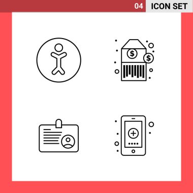 Evrensel yaratıcı simgeler kümesi, web ve mobil uygulamalar ve projeler için basit vektör illüstrasyonları 