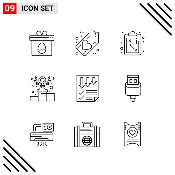 Set de 25 iconos de negocio universales Vector — Vector de stock