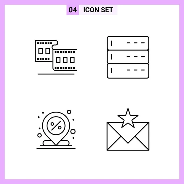 Conjunto Iconos Creativos Universales Simplemente Vector Ilustraciones Para Aplicaciones Web — Vector de stock