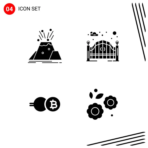 Money Currency Symbols Icons Set Flat Illustration Dollar Vector Icon — Stock Vector