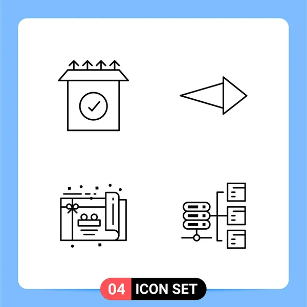 Set Universeller Kreativer Symbole Einfach Vektorillustrationen Für Web Und Mobile — Stockvektor