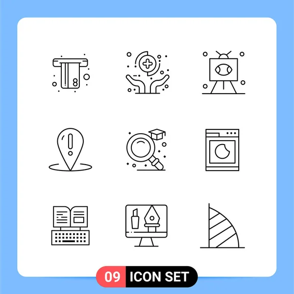 Set Universal Creative Icons Simply Vector Illustrations Web Mobile Apps — Stock Vector