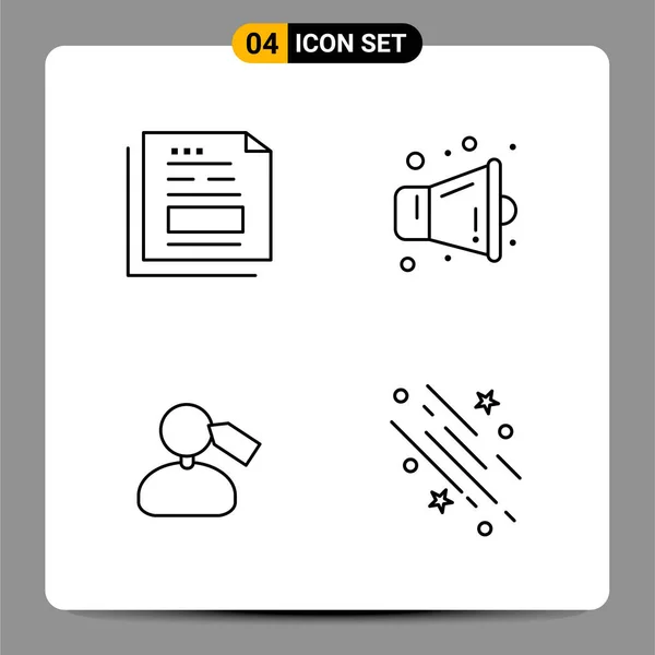 Conjunto Iconos Creativos Universales Simplemente Vector Ilustraciones Para Aplicaciones Web — Vector de stock