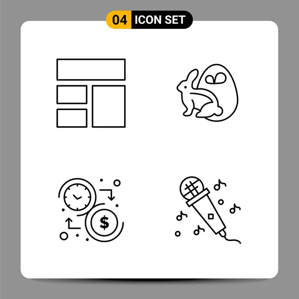 Set Universal Creative Icons Simply Vector Illustrations Web Mobile Apps — Stock Vector