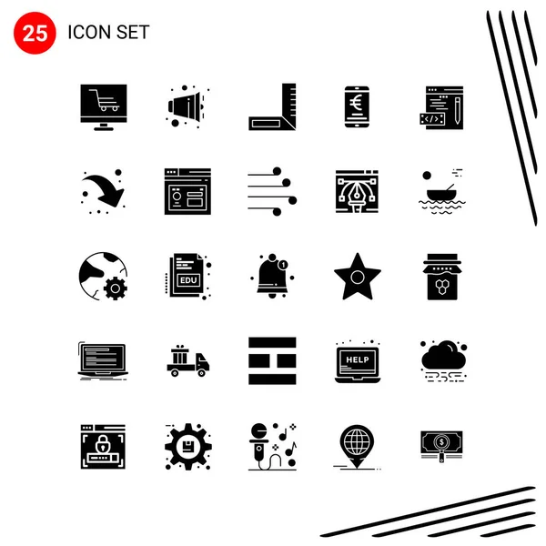 Conjunto Iconos Creativos Universales Simplemente Vector Ilustraciones Para Aplicaciones Web — Vector de stock