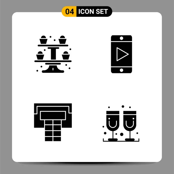 Set Universal Creative Icons Simply Vector Illustrations Web Mobile Apps — Stock Vector