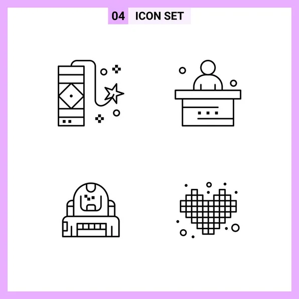 Set Dari Ikon Kreatif Universal Cukup Ilustrasi Vektor Untuk Aplikasi - Stok Vektor