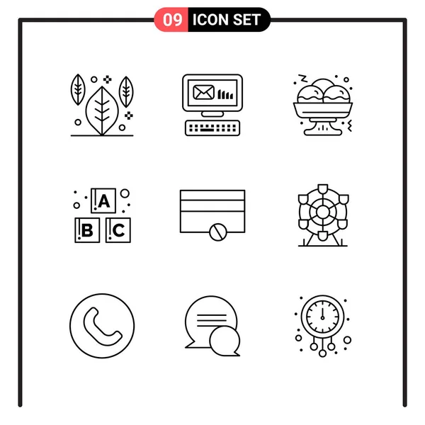 Conjunto Iconos Creativos Universales Simplemente Vector Ilustraciones Para Aplicaciones Web — Archivo Imágenes Vectoriales