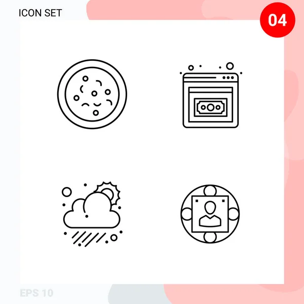 Conjunto Iconos Creativos Universales Simplemente Vector Ilustraciones Para Aplicaciones Web — Vector de stock