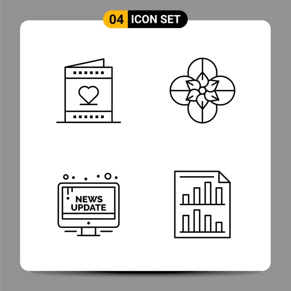 Conjunto Iconos Creativos Universales Simplemente Vector Ilustraciones Para Aplicaciones Web — Vector de stock