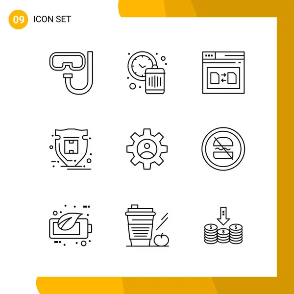 Set Universal Creative Icons Simply Vector Illustrations Web Mobile Apps — Stock Vector