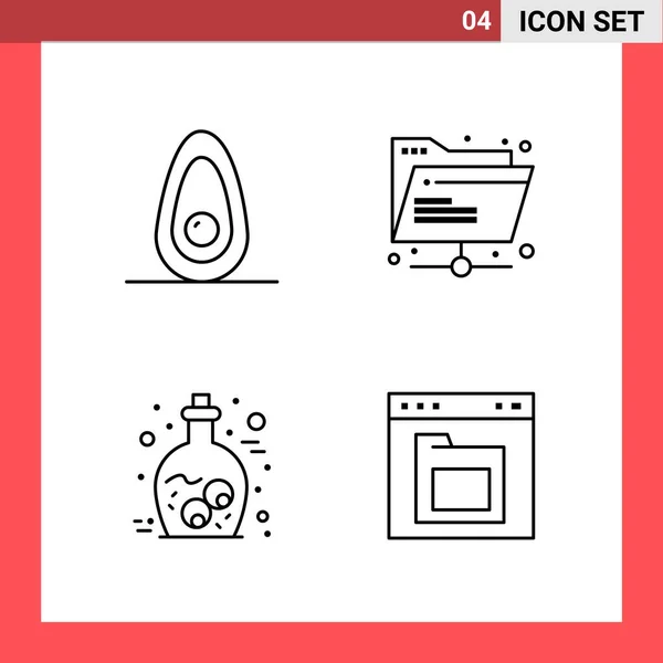 Conjunto Iconos Creativos Universales Simplemente Vector Ilustraciones Para Aplicaciones Web — Archivo Imágenes Vectoriales