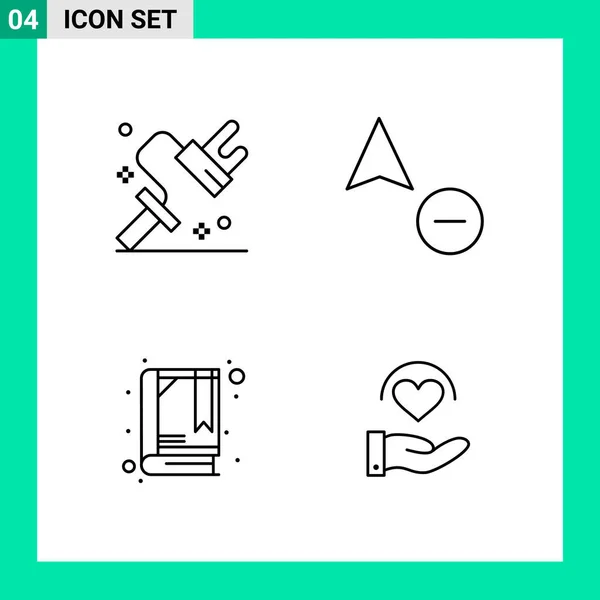 Conjunto Iconos Creativos Universales Simplemente Vector Ilustraciones Para Aplicaciones Web — Vector de stock