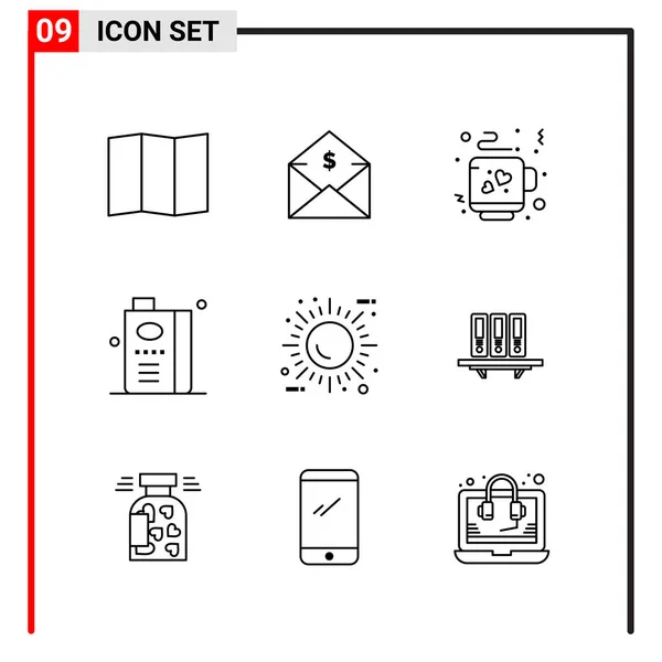 Set Universal Creative Icons Simply Vector Illustrations Web Mobile Apps — Stock Vector