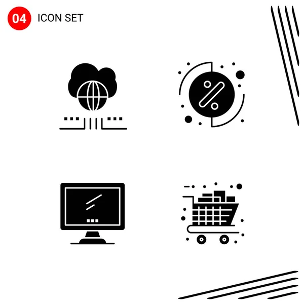 Conjunto Iconos Creativos Universales Simplemente Vector Ilustraciones Para Aplicaciones Web — Vector de stock