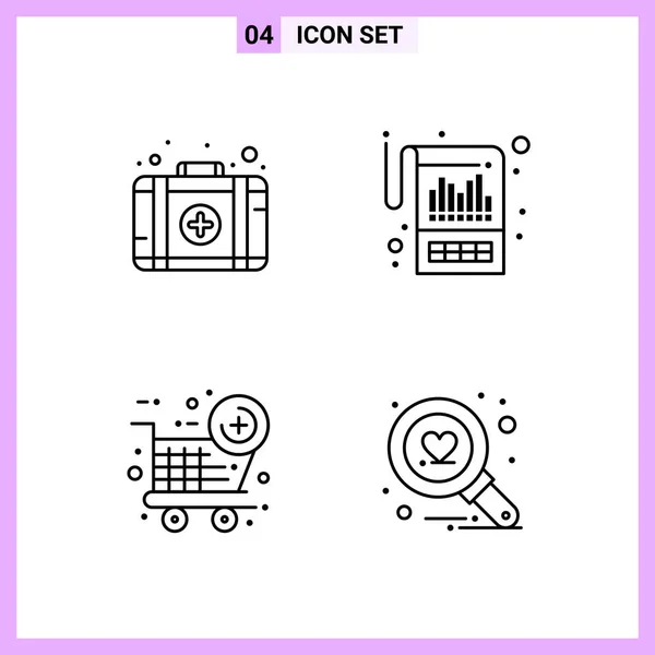 Creative Icons Set Design White Background — Stock Vector