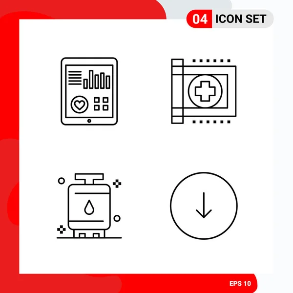 Set Universal Creative Icons Simply Vector Illustrations Web Mobile Apps — Stock Vector