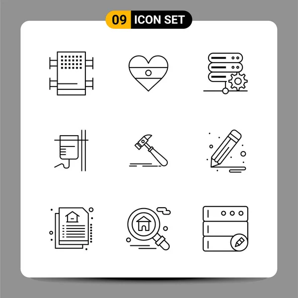 Set Universal Creative Icons Simply Vector Illustrations Web Mobile Apps — Stock Vector