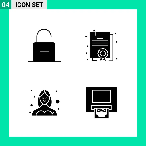 Conjunto Iconos Creativos Universales Simplemente Vector Ilustraciones Para Aplicaciones Web — Archivo Imágenes Vectoriales