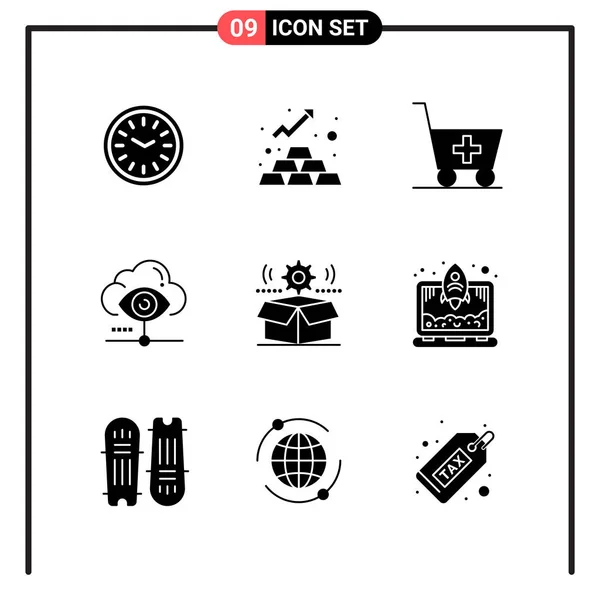 Conjunto Iconos Creativos Universales Simplemente Vector Ilustraciones Para Aplicaciones Web — Archivo Imágenes Vectoriales