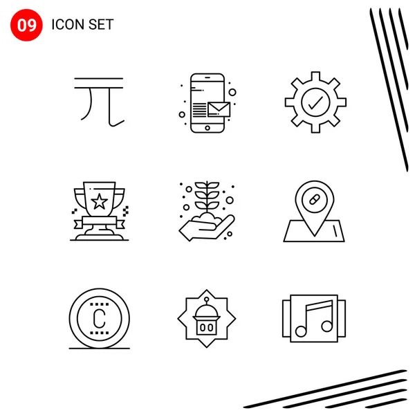 Conjunto Iconos Creativos Universales Simplemente Vector Ilustraciones Para Aplicaciones Web — Vector de stock