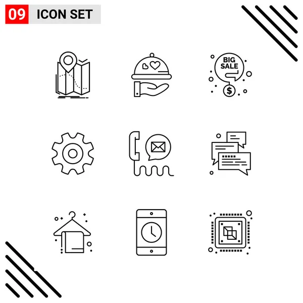 Conjunto Iconos Creativos Universales Simplemente Vector Ilustraciones Para Aplicaciones Web — Archivo Imágenes Vectoriales