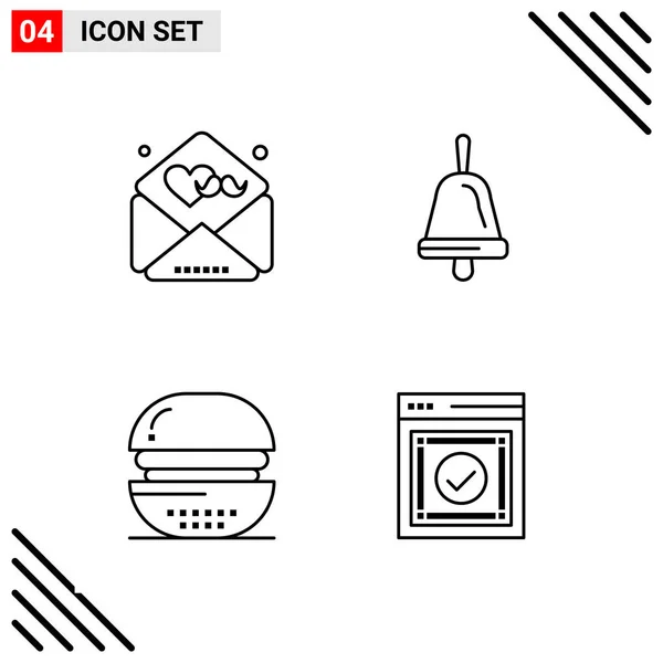 Set Universal Creative Icons Simply Vector Illustrations Web Mobile Apps — Stock Vector