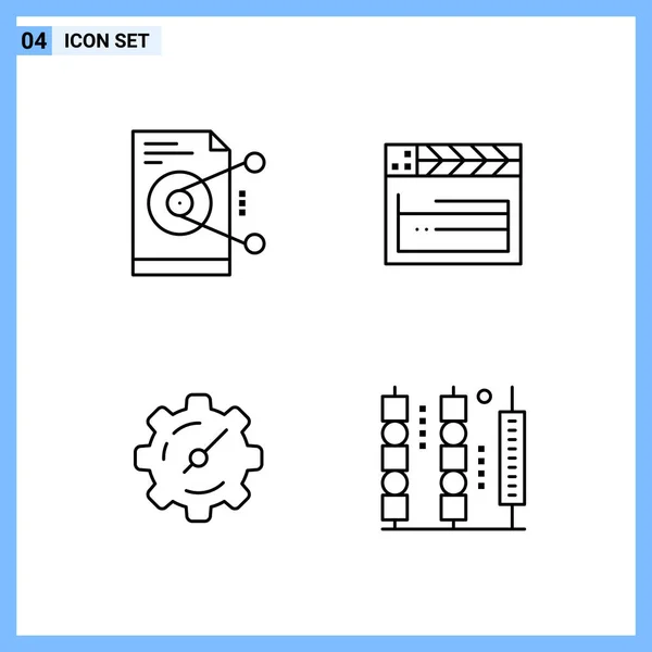 Conjunto Iconos Creativos Universales Simplemente Vector Ilustraciones Para Aplicaciones Web — Vector de stock