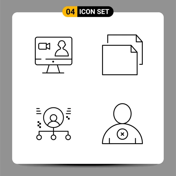 Conjunto Iconos Creativos Universales Simplemente Vector Ilustraciones Para Aplicaciones Web — Vector de stock