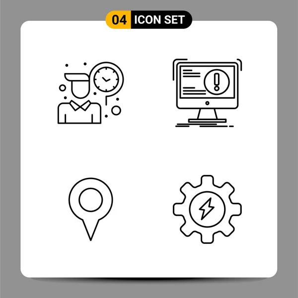 Conjunto Iconos Creativos Universales Simplemente Vector Ilustraciones Para Aplicaciones Web — Vector de stock