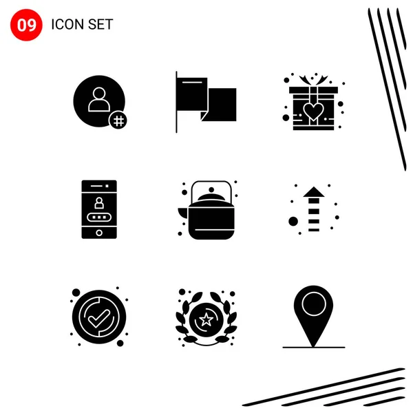 Conjunto Iconos Creativos Universales Simplemente Vector Ilustraciones Para Aplicaciones Web — Vector de stock