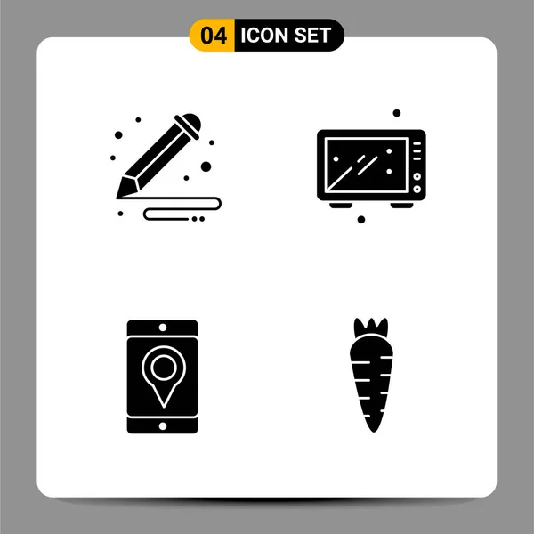 Conjunto Iconos Creativos Universales Simplemente Vector Ilustraciones Para Aplicaciones Web — Vector de stock